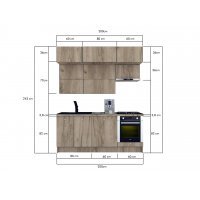 Bucatarie ZONE B  200 FRONT PAL K002 / decor K002